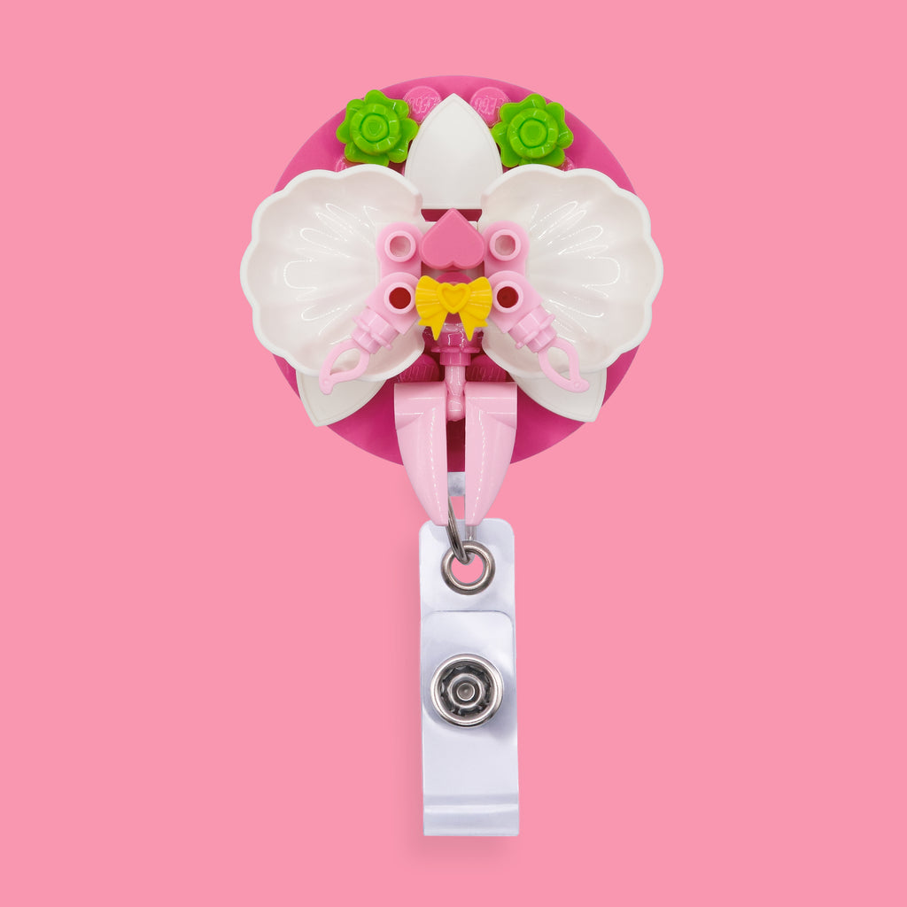 Pink Orchid Badge Reel