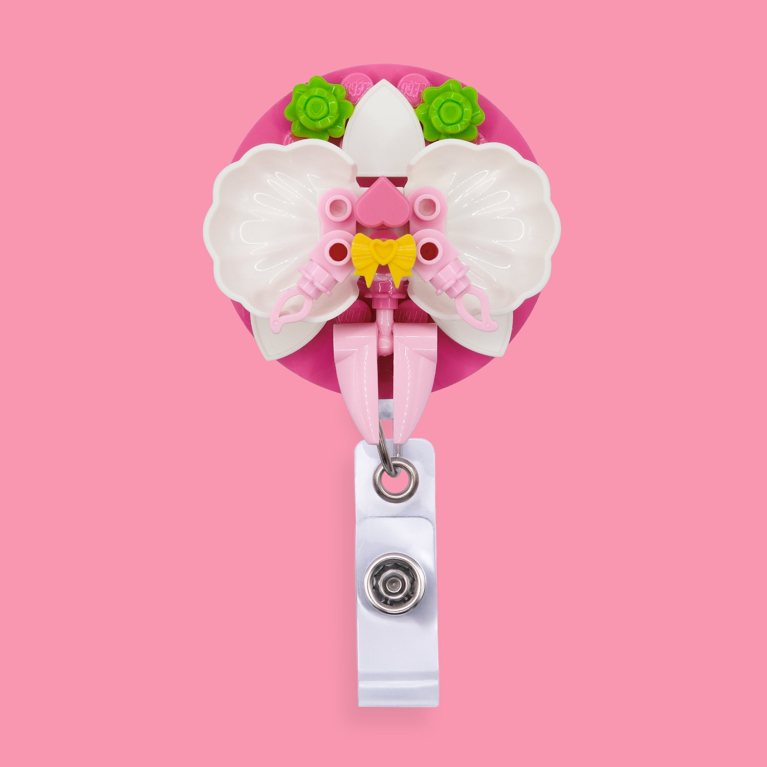 Pink Orchid Badge Reel
