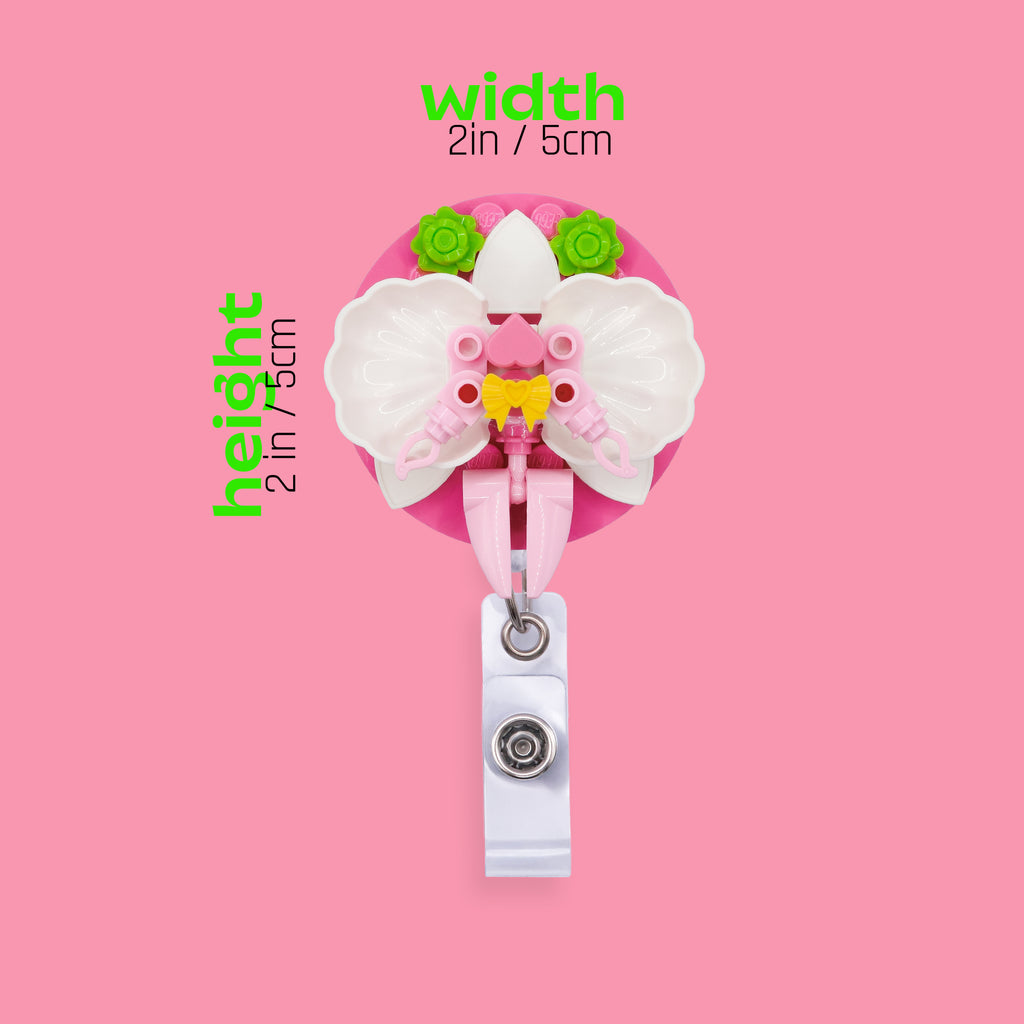 Pink Orchid Badge Reel