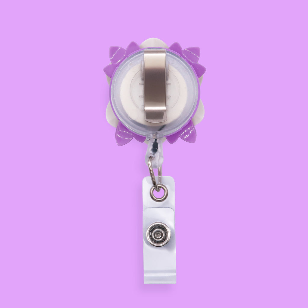 White Lily Badge Reel