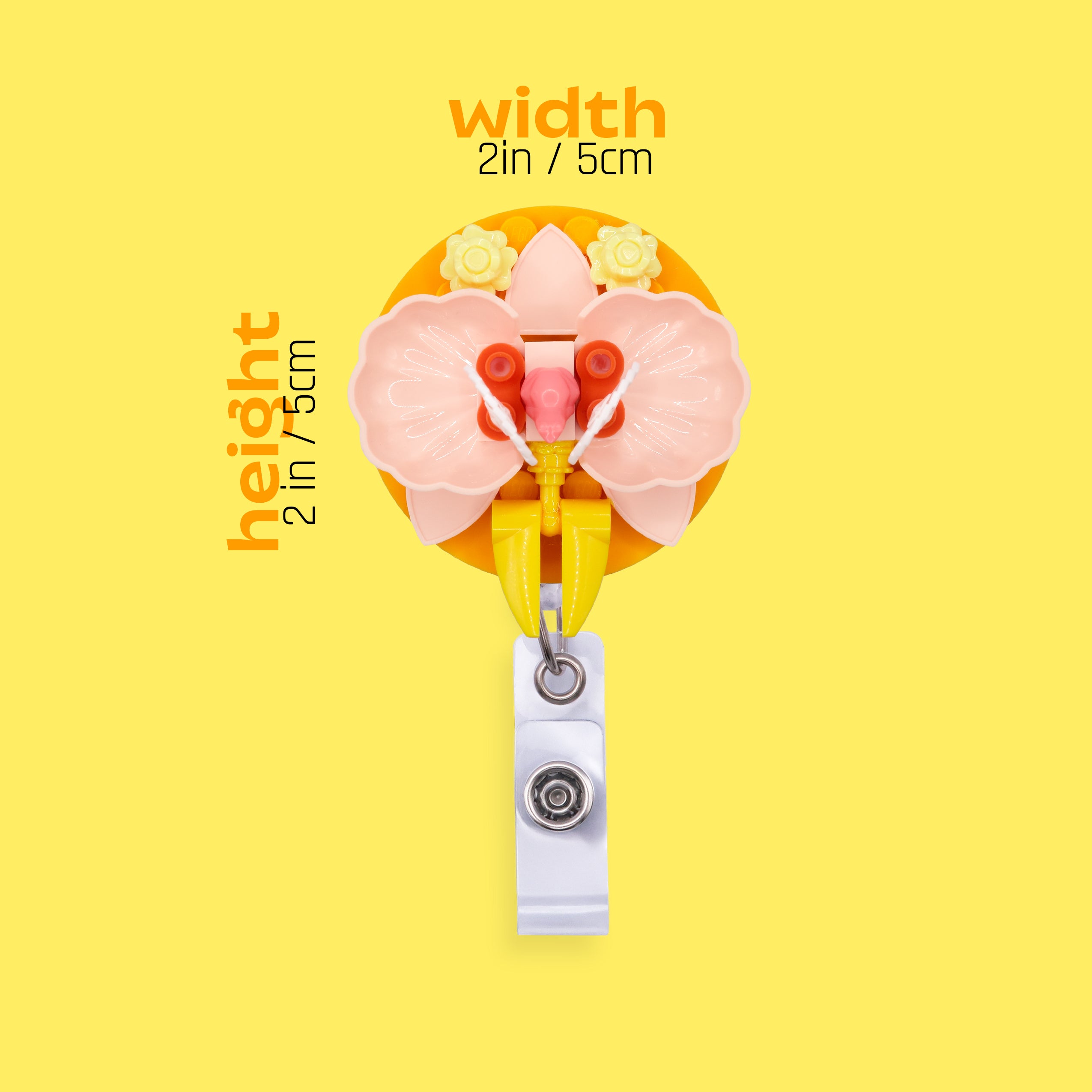 Yellow Orchid Badge Reel