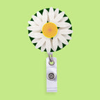 Green Daisy Badge Reel