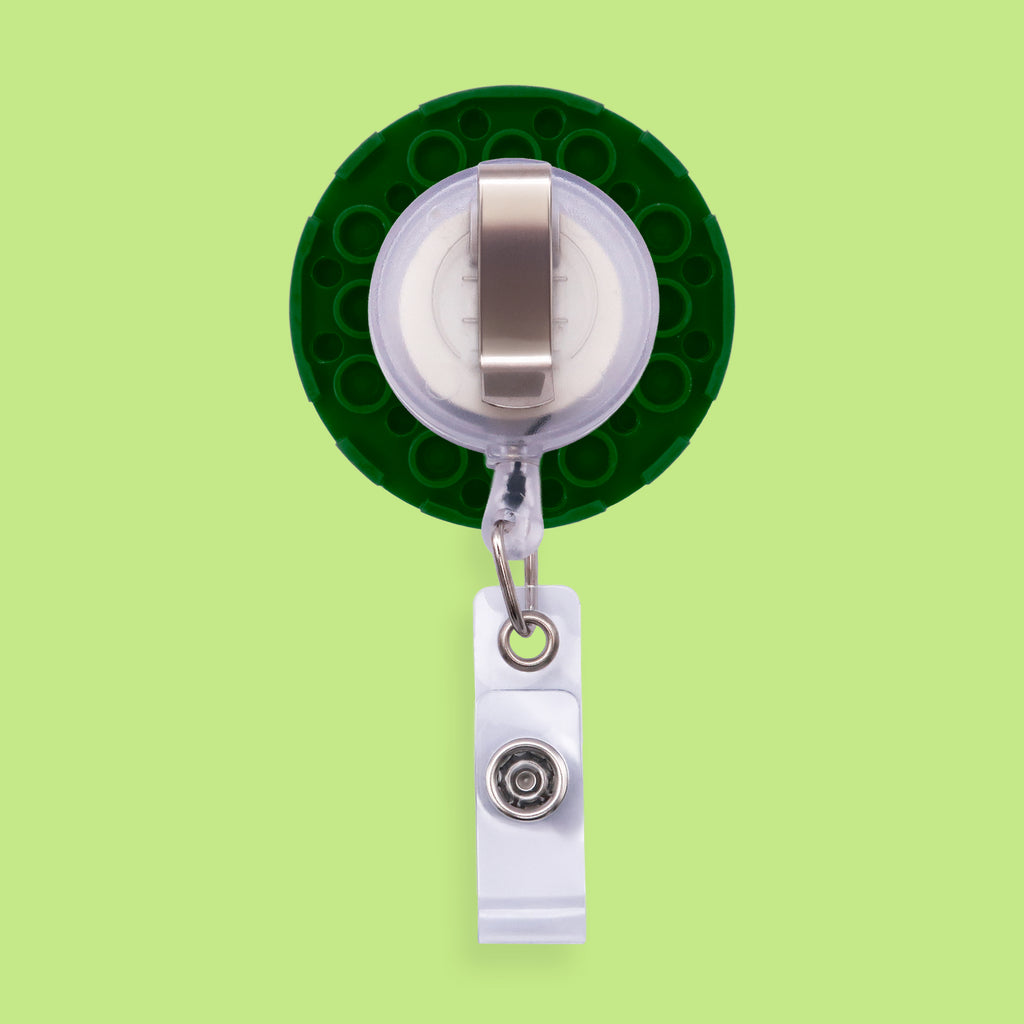 Green Daisy Badge Reel