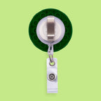 Green Daisy Badge Reel