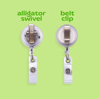 Green Daisy Badge Reel
