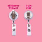 Pink Daisy Badge Reel