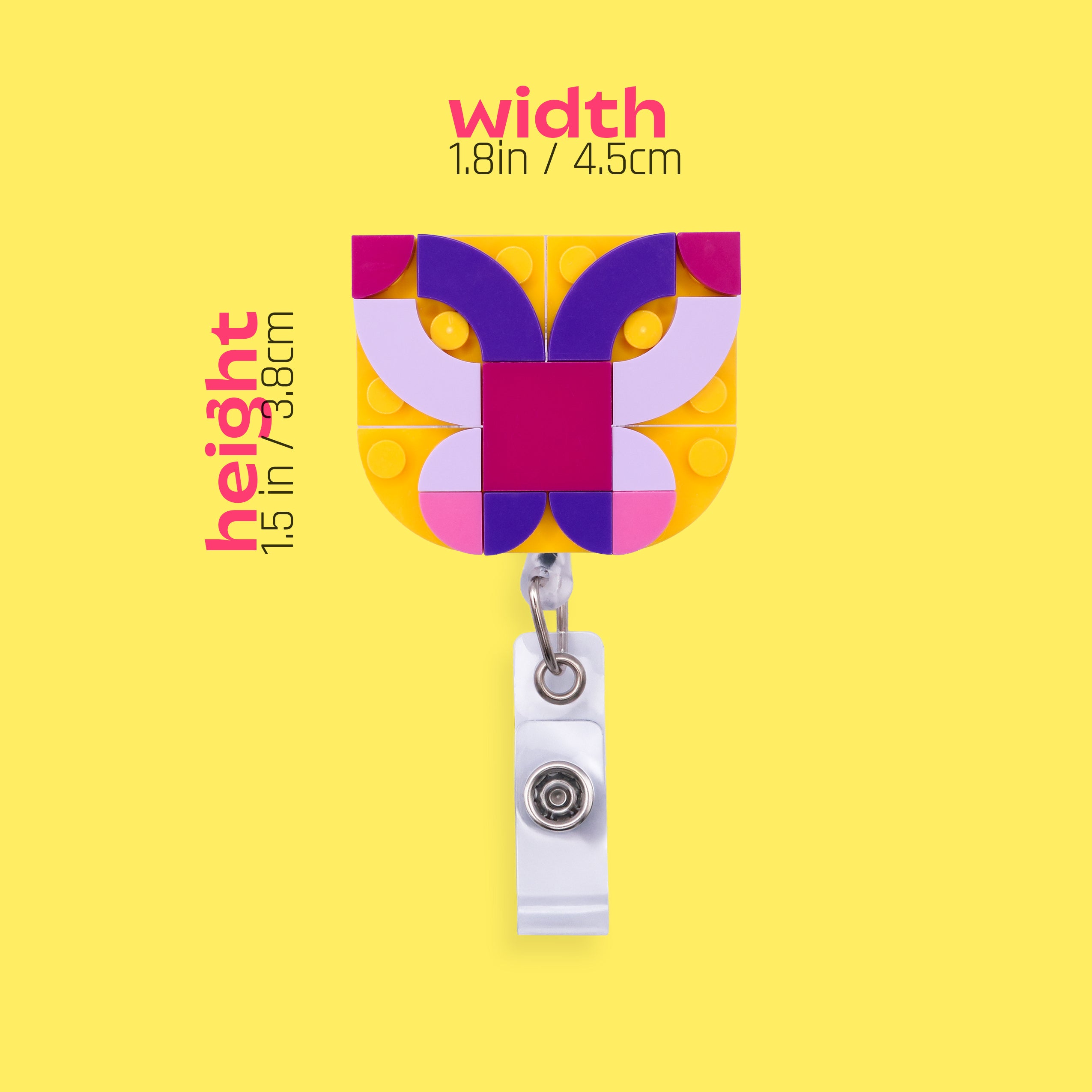 Purple Iris Butterfly Badge Reel