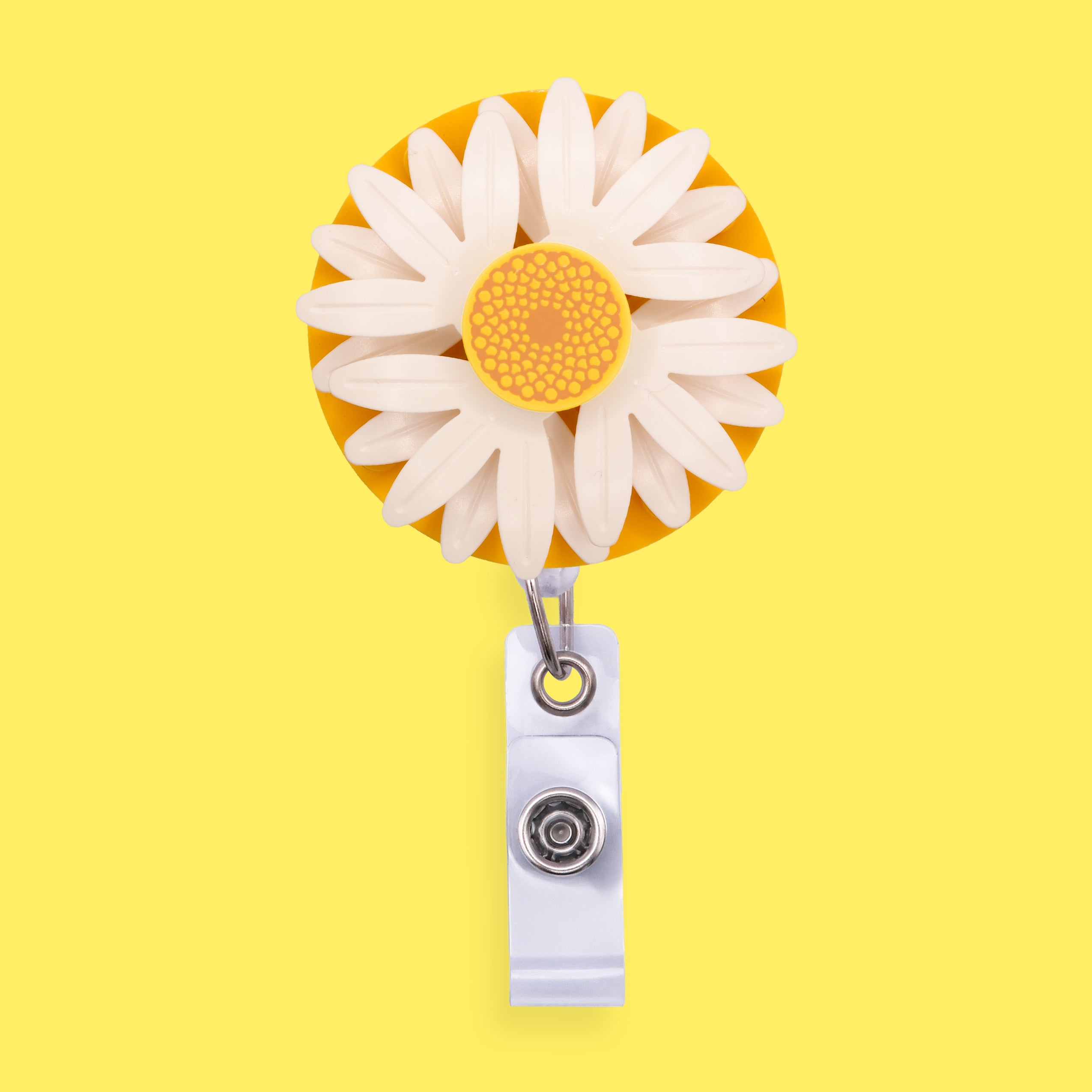 Yellow Daisy Badge Reel