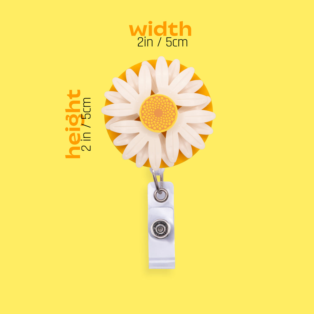 Yellow Daisy Badge Reel